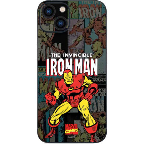 Marvel Classic Comics Iron Man Action Vintage iPhone 14 Skin